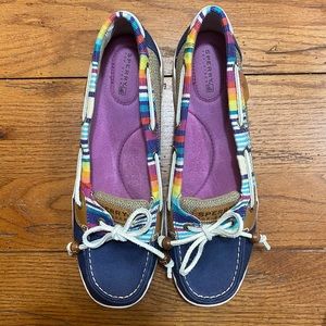 Sperry Angelfish Navy/Serape Slip-Ons